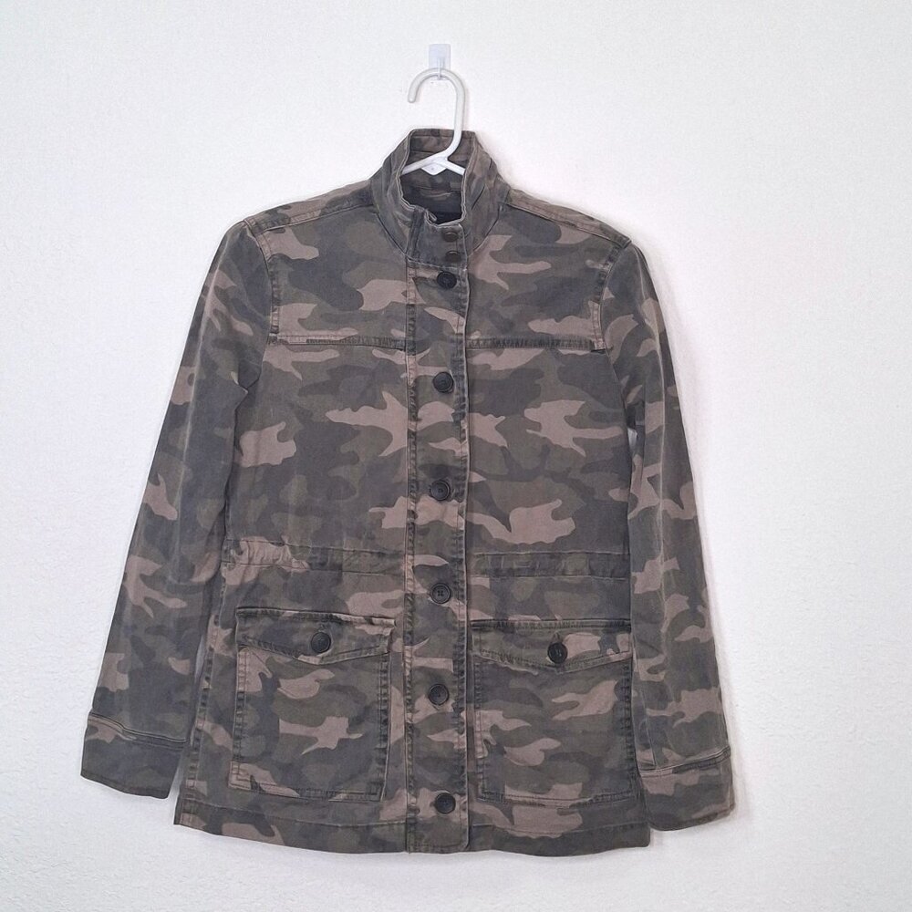Lucky Brand Camo Jacket Sz XS Safari Streetwear Utility Casual Grunge